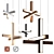 Modern LED Pendant Lamp "Cross 3D model small image 1