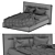 Modern Studio Interia Bed: 2210x1910x1130 3D model small image 4