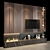 Modern TV Wall Set 58 3D model small image 2