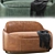 Luxury Velvet and Leather Sofa 3D model small image 1