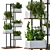 Modern White Box Plant Stand 3D model small image 1