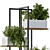 Modern White Box Plant Stand 3D model small image 3