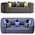 Elegant VP168 Sofa by Verpan 3D model small image 1