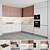 Modern Kitchen Set: Gas Hob, Sink, Oven & Hood 3D model small image 1