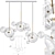 Bolle Linear Chandelier: Modern Bubble Design 3D model small image 1