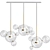 Bolle Linear Chandelier: Modern Bubble Design 3D model small image 2