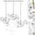 Bolle Linear Chandelier: Modern Bubble Design 3D model small image 4