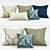 Modern Pillow Set: Perfect for Contemporary Interiors 3D model small image 1