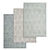  Luxe Texture Carpets Set 3D model small image 1