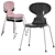 Sleek Monochrome Ant Chair 3D model small image 1