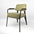 Modern Leather Armchair with Metal Legs 3D model small image 5