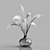 Bubble Glass Vase: H18 Gray Tinted 3D model small image 4