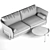 Cosmo Circle Sofa Set: Modern, Stylish, and Versatile 3D model small image 5