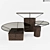 Modern Blackcork Tables Set 3D model small image 1