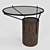 Modern Blackcork Tables Set 3D model small image 2