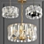 Ruby Crystal Gold Chandelier - Elegant Lighting 3D model small image 1