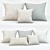 Modern Pillow Set: Sleek and Stylish 3D model small image 1