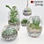 Botanical Bliss: 5 Glass Ball Terrarium Set 3D model small image 1