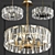 Gold Ruby Crystal Chandelier 3D model small image 1