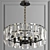 Gold Ruby Crystal Chandelier 3D model small image 4