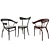 Stylish Bistro Set: Thonet Chairs & Caryllon Table 3D model small image 2