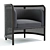 Fields Cane Accent Chair: Elegant and Versatile 3D model small image 3