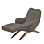 Sleek Contemporary Contour Chaise 3D model small image 1