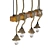 Industrial Edison Pendant Chandelier 3D model small image 2