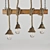 Industrial Edison Pendant Chandelier 3D model small image 3