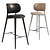 ErgoStool: Comfortable High Stool with Backrest 3D model small image 1