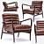Vintage Black Leather Armchair 3D model small image 2