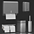 Modern Bathroom Accessories Set 3D model small image 1