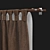 Elegance in Brown: Tulle-Infused Curtains 3D model small image 3