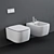 Title: Antonio Lupi Komodo Wall Hung Toilet Set 3D model small image 3