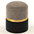 Luxury Gray Velvet Storage Ottomans 3D model small image 4