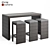 Outdoor Bar Set: Stylish and Sturdy Furniture for Your Outdoor Space 3D model small image 1