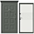 Modern Thermowood Doors 3D model small image 1