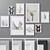 Versatile Photo Frames Set - 46 Pieces 3D model small image 1