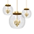 Vintage-inspired Glass Pendant Light 3D model small image 1