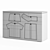 Modern 6-Drawer Dresser 3D model small image 4