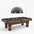 Vintage Brunswick 1906 Billiards Table 3D model small image 2