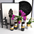 Elegant Tulip Set in Black & Gold 3D model small image 2