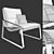 Sleek Modern Lounge Armchair 3D model small image 2