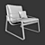 Sleek Modern Lounge Armchair 3D model small image 3