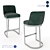 Elegant Steel Bar Stool - Model J129 3D model small image 3