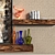 Rustic Wooden Block Wall Shelf 3D model small image 3