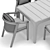 Elegant Outdoor Dining Set 3D model small image 3