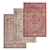 High-Quality Carpet Set - Variety of Textures 3D model small image 1