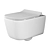 Sleek Wall-Mounted Toilet 3D model small image 1