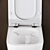 Sleek Wall-Mounted Toilet 3D model small image 2